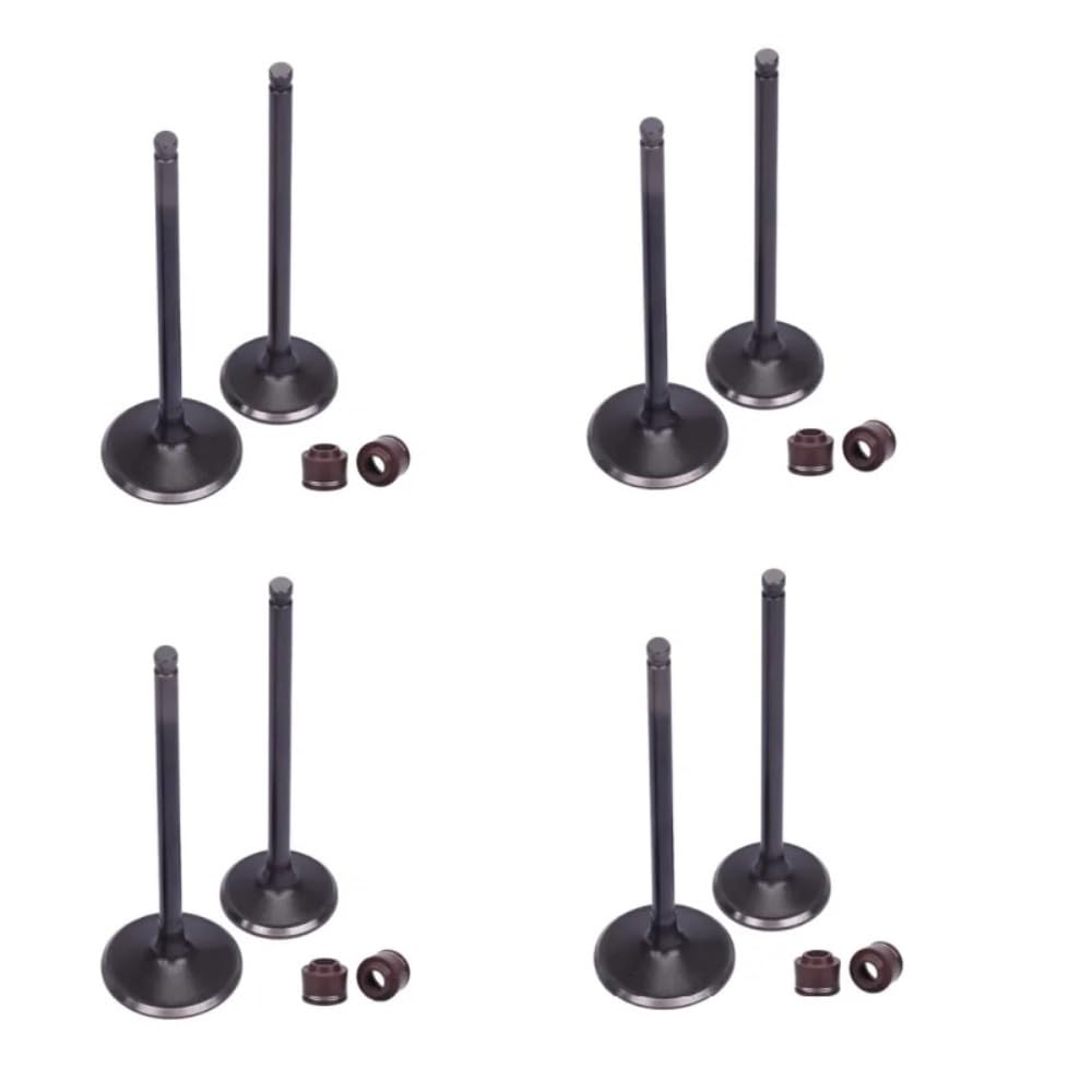 4.5mm Intake Exhaust Valve Stem Kit Fit for Honda AX-1 1988-1990 NX250 Dominator 1988-1993 Motorcycle Engine Parts(4X Intake 4X Exhaust)