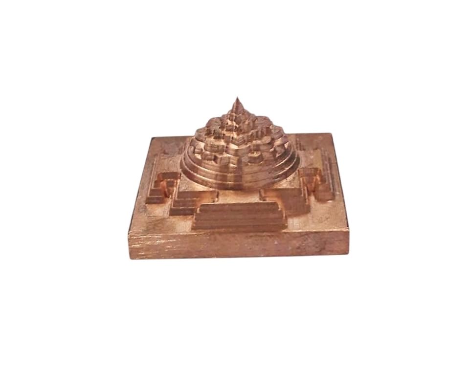 Pure Copper Maha Meru Shree Yantra Solid for Puja Use at Home/Mah...