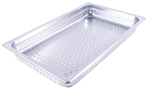 カンダ ホテルパン 穴明 1/1 (53×32.5cm) 深さ6.5cm (7002PF) 業務用 18-8 ステンレス 034068