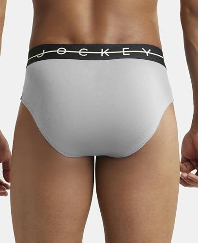 Image of Jockey NY15 Men Super Combed Cotton Elastane Stretch Solid Brief with Ultrasoft Waistband