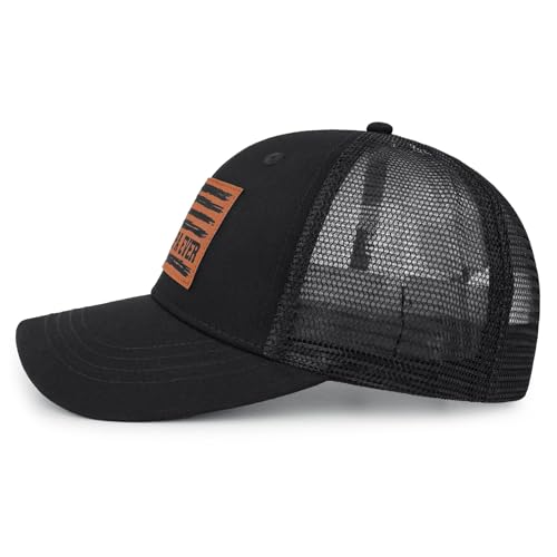 Image of Fathers Day Dad Papa Gifts from Daughter Son Wife, Unique Men's Hat for Dad Grandpa Husband, Leather Pattern Baseball Cap