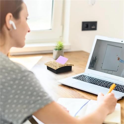 Support autocollant strass bloc-notes pour bureau chic - 4