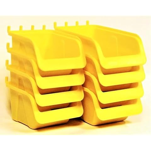 WallPeg Peg Board Bin Kit - Kit PB-4 - Pegboard Accessories for Garage Storage & Tool Organizer - Workbench Bins Pegboard Accessories Cover