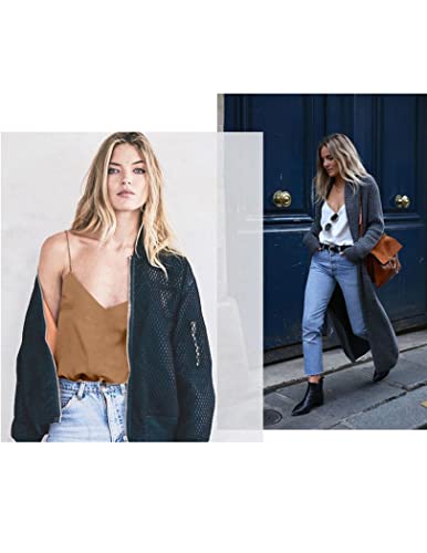 Ekouaer Women Camisole Adjustable Spaghetti Straps Tank Shirts Racerback Top Loose Sleeveless Camis Large #TOP4