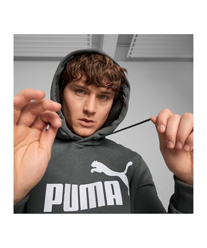 Image of Puma Cotton Men Ess Big Logo Hooded Neck Hoodie Fl (S) Mineral
