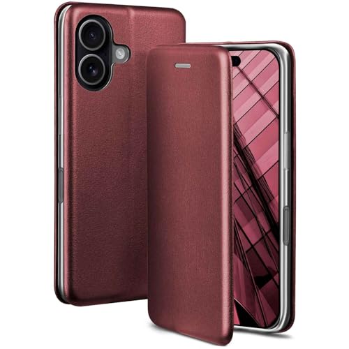 Étui pour iPhone 17 bordeaux idéal pour le bureau et les voyages housse fine avec porte-carte