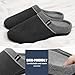 ERGOfoot Orthotic Slippers with Arch Support, Ideal for Plantar Fasciitis, Flat Feet, Heel Pain Relief, Slip on Clog Indoor Outdoor House Shoes with Anti-Skid Rubber Sole/Gray