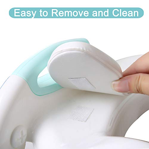 PandaEar Potty Training Seat Toilet with Step Stool Ladder, Kids Boys Girls Toddlers-Comfortable Safe, Anti-Slip Pads Ladder (Light Blue)