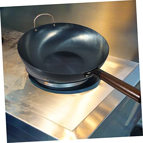 Wok de hierro Unomor con mango de madera miniatura 6