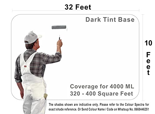 Image of Chalk Paint Dark Colors | 4 Liter - Matt Finish | Water Base Acrylic Paint | Coverage : 320 to 400 Sq. Ft. | Apply on Surfaces Like Walls, Boards, Furniture & Home Decor Products. (Dark Tint Base)