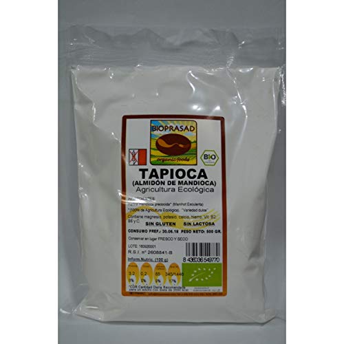 Bioprasad - Harina Mandioca Tapioca Bio 250 Gramos - Sin Gluten Sin Lactosa - Procedente De Agricultura Ecológica
