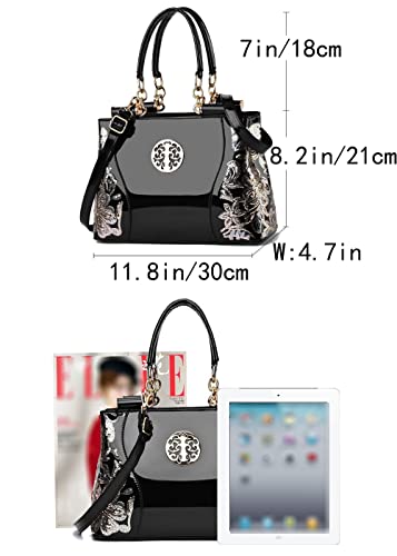 Bolso Tote Mujer Sintético Brillante Tipo Hobo miniatura 5