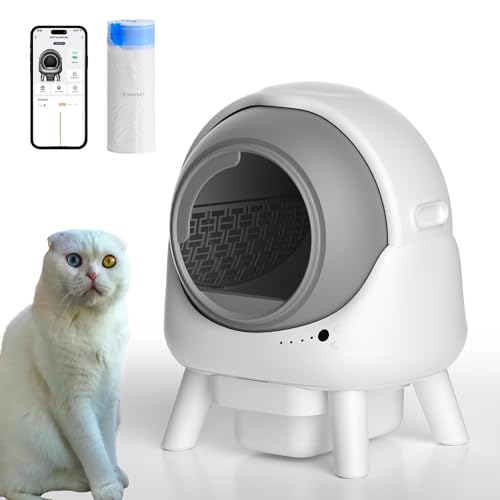 猫 自動トイレ 大型 多頭飼い対応 自動清掃 脱臭設計 臭い漏れ防止 スマホ遠隔操作 iOS/Android対応 センサー搭載 簡単組立 留守番対策 大容量 日本語説明書付き