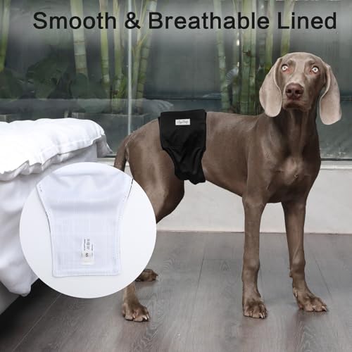 JoyDaog Wiederverwendbare Bauchbänder für Hunde, (5er Pack) Premium waschbare Windeln für Hunde Windeln für Rüden, M