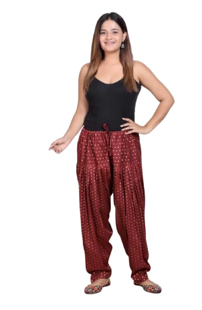 KHEEAA Fashion's Women's Traditional Cotton (Golden BOOTI) Printed Patiala Salwar for Women (Free Size; Pack of- 1)-picture-17