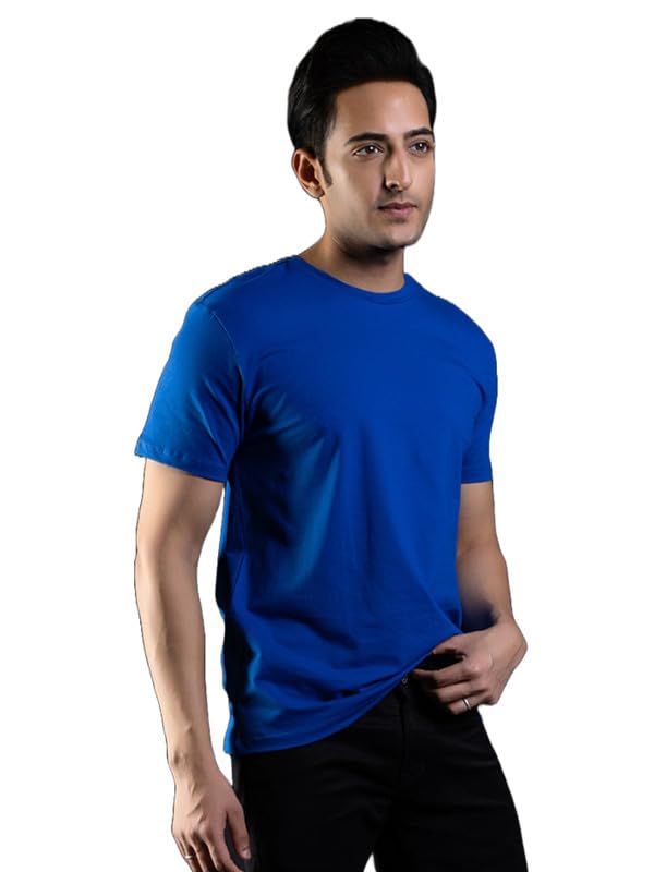 Image of Ghumakkad Cotton Blend Half Sleeve Round Neck Sports T Shirt for Men