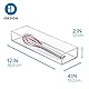 iDesign Schubladenorganizer, mittelgroßer Schubladeneinsatz aus Kunststoff für Besteck und andere Utensilien, Aufbewahrungsbox, durchsichtig, M: 10,2 cm x 30,5 cm