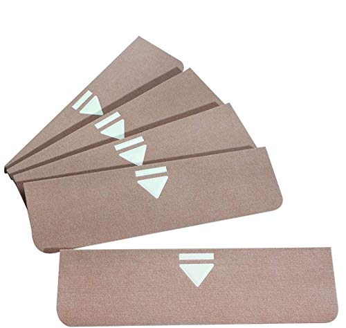 Non-Slip Stair Treads,FOME Set of 13 Stairs Treads Carpet Luminous Non Slip Stair Mats Indoor Adhesive Backing Glowing at Night Light Home Decor Wooden Staircase 27.55x7.78in.