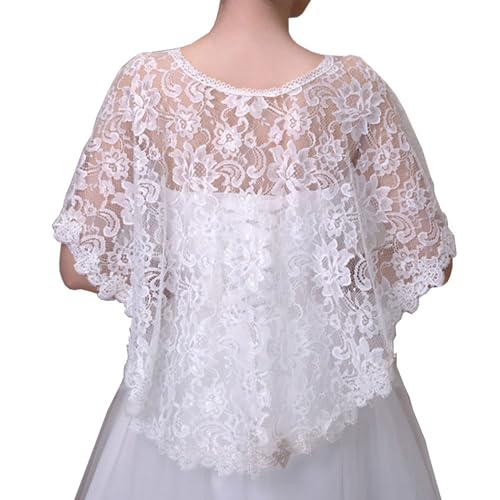 TC-select） レースケープ 白 ホワイト 結婚式 パーティー ドレス 小物