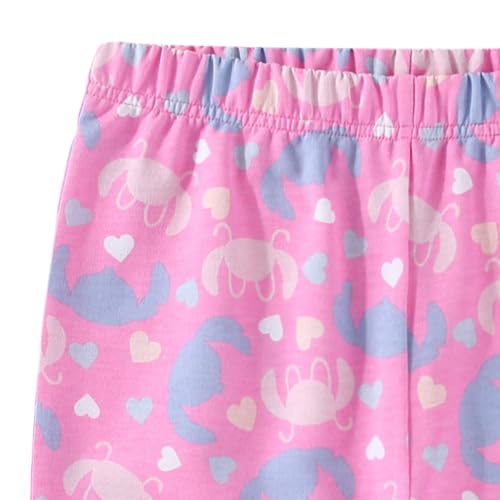 Image of Disney Lilo and Stitch Frozen Minnie Mouse Princess Girls Long Sleeve Shirt and Pants Set for Infant to Big Kids