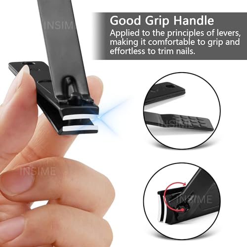 INSIME Nail cutter set for adults | Big & small Toe nail cutter nail clippers set for men women | Nail cutter kit with side Fingernail Clippers for men women | Stainless steel... - Image 4