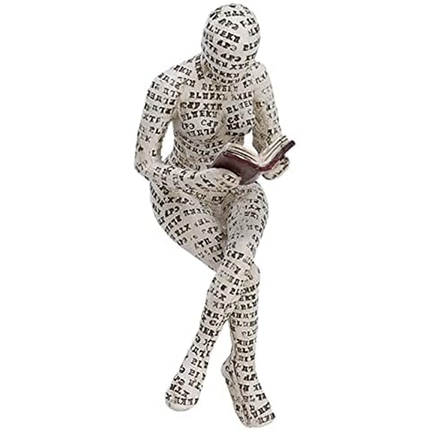 Figura Decorativa de Mujer leída Resina Cover