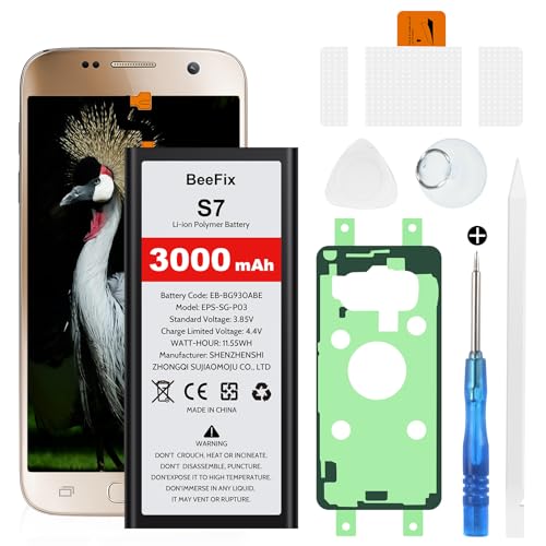 Beefix Akku für Samsung Galaxy S7(SM-G930 FG930 G930V G930A G930T G930P), 3000mAh Hochkapazitäts-Ersatzakku für Galaxy S7(BG-EB930ABE) mit professionellen Reparaturwerkzeugen Beefix Akku für Samsung Galaxy S7(SM-G930 FG930 G930V G930A G930T G930P), 3000mAh Hochkapazitäts-Ersatzakku für Galaxy S7(BG-EB930ABE) mit professionellen Reparaturwerkzeugen