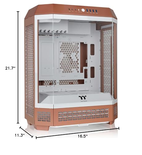 Image of Thermaltake Tower 600 Mid Tower; 2x140mm CT Fans Included; 420mm Radiator Support; 400mm GPU Clearance; Hidden Connector Support; Rotatable PCIe Slots; Mocha Mousse; CA-1Z1-00MUWN-00