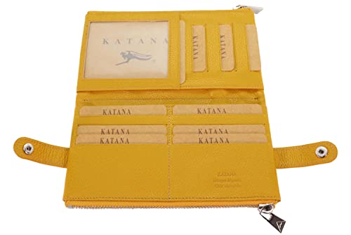 KTANA Compagnon de Voyage en Cuir grainé réf 953118 (11 Couleurs Disponible) (Jaune)