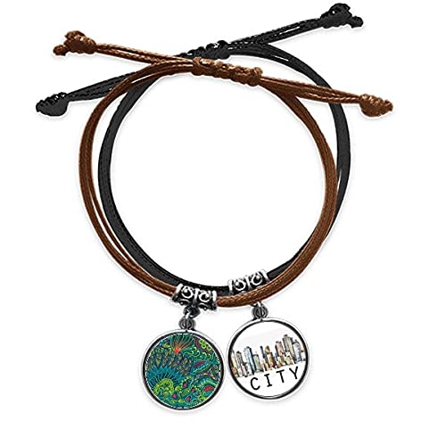 Bracelet corde et cuir Sidi par la mer des Terres étrangères pour homme et femme