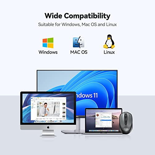 Image of Tecknet M005 Omni Mini Wireless Mouse (Gray)