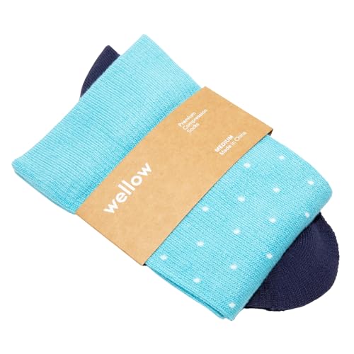 Image of Wellow Knee High Compression Socks for Men & Women - Made with Viscose from Bamboo, Swelling & Pregnancy Support