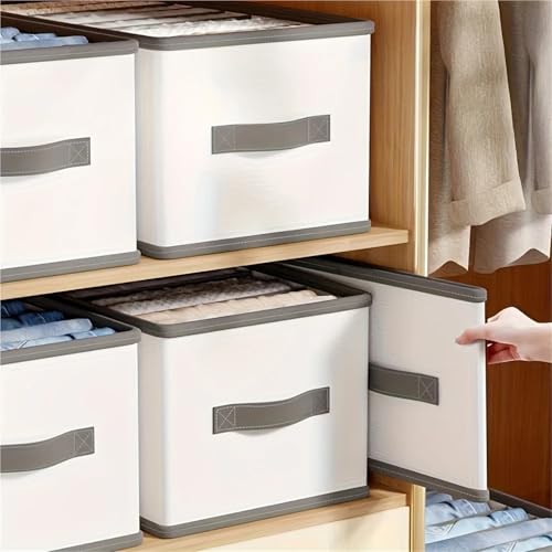 Organisateurs de tiroirs en tissu pliables 12 compartiments pour placards de chambre