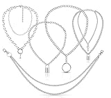 Material de aleación: el collar de cadena punk está hecho de aleación de alta calidad, que no es fácil de deformar o desvanecer, lo suficientemente duradero y no sensible, la superficie es resistente a los arañazos, se puede usar durante mucho tiempo, es fácil de poner y despegar, se puede usar solo o como un hermoso accesorio.