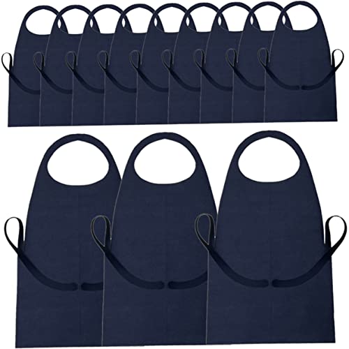 Unomor 12pcs Oil-proof Aprons Multi-use Aprons Anti-oil Aprons Bulk Aprons Grease Proofing Aprons Cooking Aprons Hot Pot Nonwoven Aprons Oil Resistance Aprons Black Non-woven Fabric