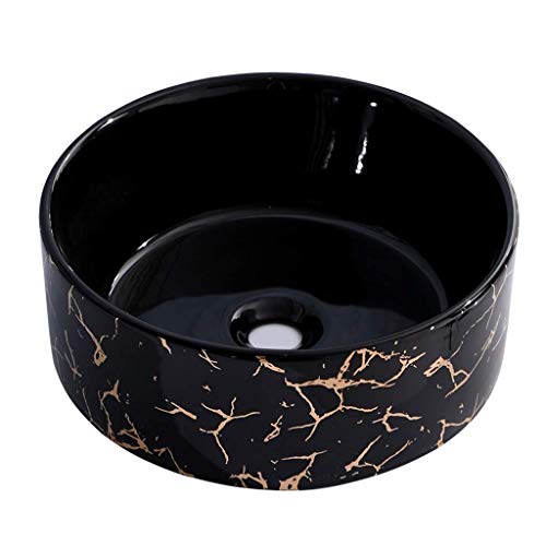 Atten Patrón Negro Europea Lavabo cerámica Lavabo