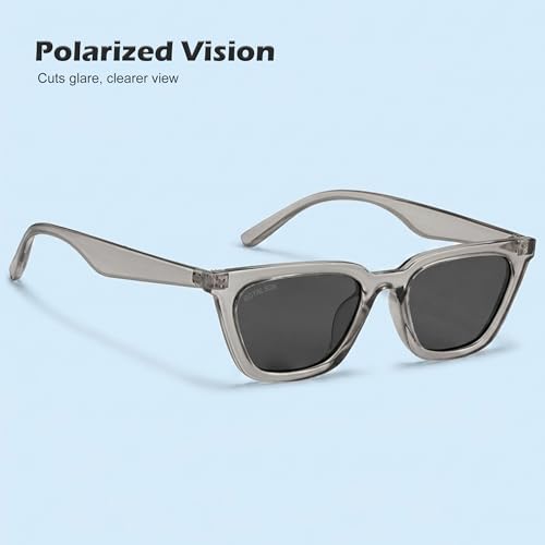 Image of ROYAL SON Square Cat Eye Men Women Fashion Sunglasses Polarized UVA /UVB Protection
