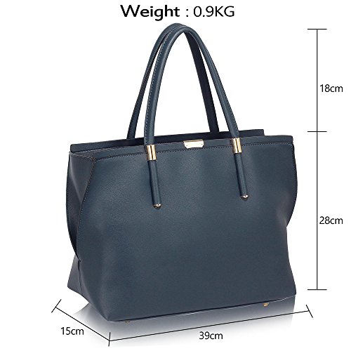 Cabas pour femme grand format bleu marine sac à main chic