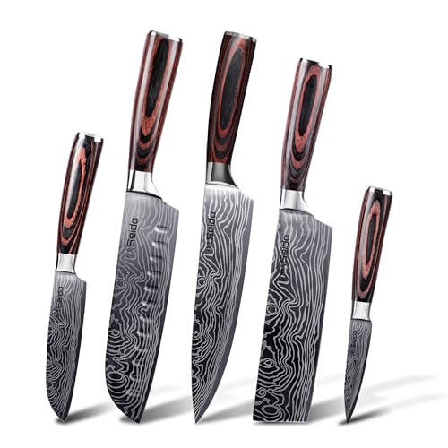 Seido 5-Piece Damascus Master Chef Set