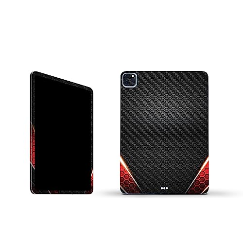 Image of MightySkins Carbon Fiber Skin Compatible with Apple iPad Pro 11 inch M2 4th Gen (2022) Full Wrap Kit - Hex Rays | Protective, Durable Textured Carbon Fiber Finish | Easy to Apply | Made in The USA