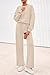 PRETTYGARDEN Women 2 Piece Outfits 2026 Spring Sweatsuits Crewneck Sweatshirt Wide Leg Sweatpants Lounge Sets Tracksuit(Beige,Medium)