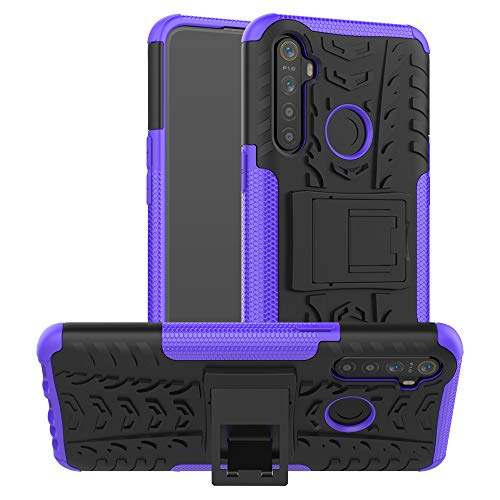 SCIMIN Case for Realme C3,Hybrid Case for Realme C3, Dual Layer Protection Shockproof Cover Hybrid Rugged Case with Kickstand for Realme C3