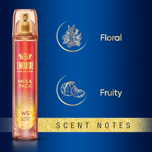Image of Engage W5 Perfume for Women, Floral and Fruity Fragrance Scent, Skin Friendly Women Perfume, 160 ml