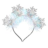 AKOOSY スノーフレーク ヘッドバンド キラキラ 装飾 クリスマス ヘッドバンド クリスマス パーティー