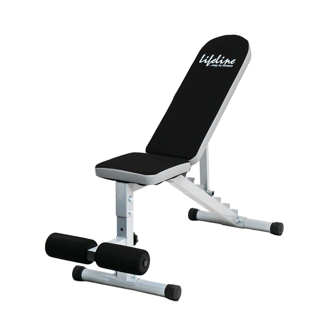 Lifeline LB-311 Gym Bench Press With 8 Levels, Flat, Incline & Decline With Leg Support, Gym Adjustable Bench For Full Body Strength Workout For Men & Women At Home, Free Assistance For Installation-image-19