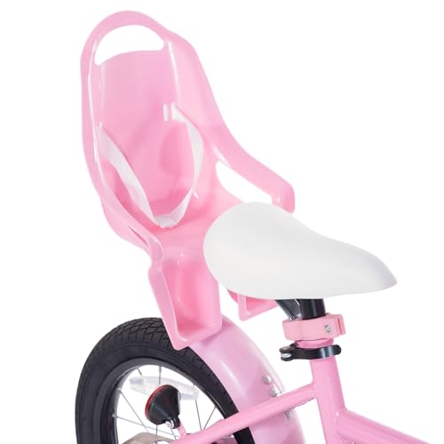 Image of KEANO Zinnia 14 16 20 Inch Kids Bike for Girls Ages 3-10 Years, Girls' Bikes with Training Wheels, Streamers, Basket and Doll Seat, Children Bicycles