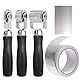 Swpeet 4Pcs 3Sizes Car Sound Deadening Roller Set, 6mm 20mm 40mm Metall Auto Noise Roller Installation Tool Seam Roller mit 66 Feet Aluminiumfolie Band Finishing Dichtungsband für Auto Sound Deadener