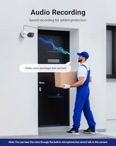 Image of Anlapus 4K Security Camera System, AI Human Vehicle Detection, 4pcs 8MP Wired Indoor Outdoor CCTV Cameras, Night Vision, Audio Recording, H.265+ 8CH DVR with 1TB Hard Drive for 24 /7 Home Surveillance
