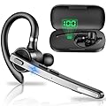New bee V5.1 Auricolare Bluetooth Singolo 72Hs Tempo di Gioco Auricolari Mono Bluetooth con Doppio Microfono CVC8.0 per Lavoro Ufficio