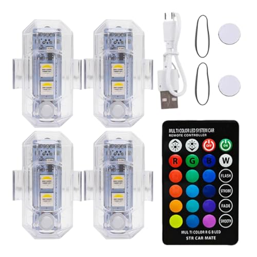 Uhngw Luces intermitentes de control remoto inalámbrico,Luces intermitentes inalámbricas para vehículos - Luz LED impermeable para motocicleta - Luces intermitentes con mando a distancia para coches,